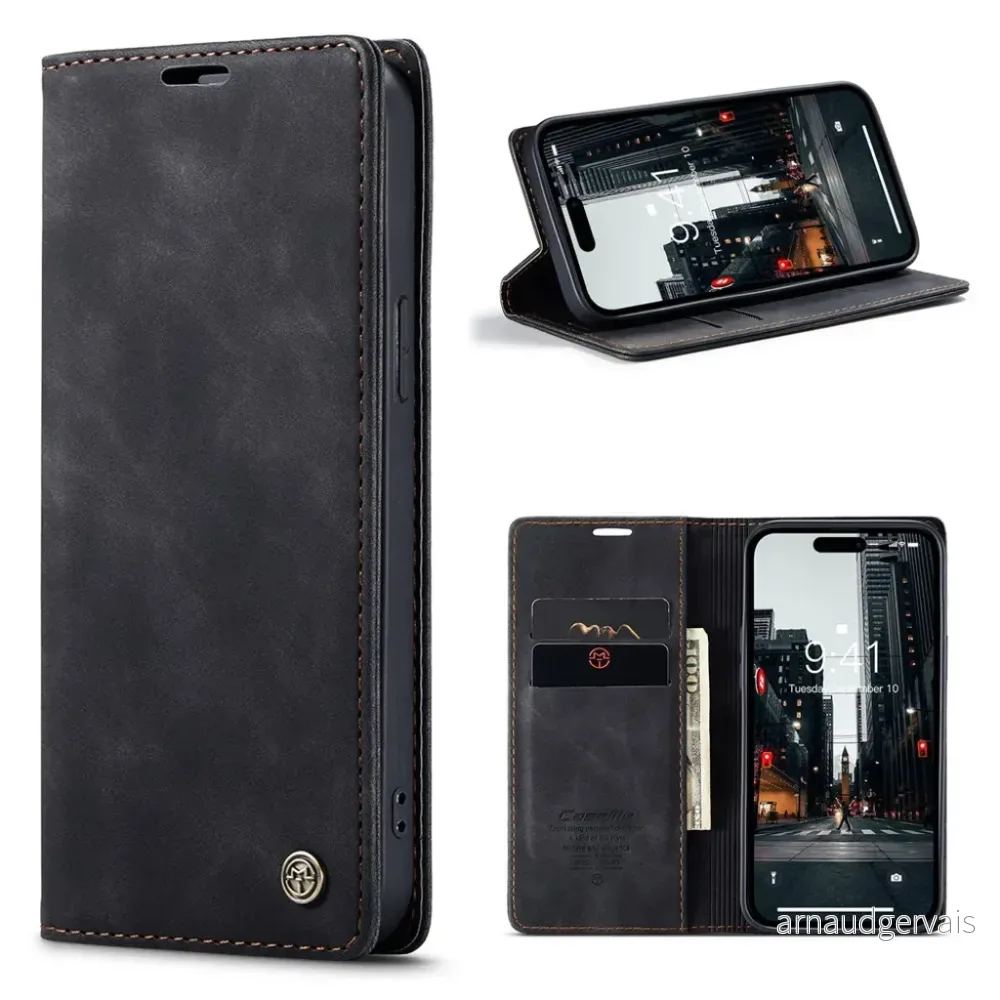 CASEME iPhone 15 Pro Lommeboketui – Svart v:6486916