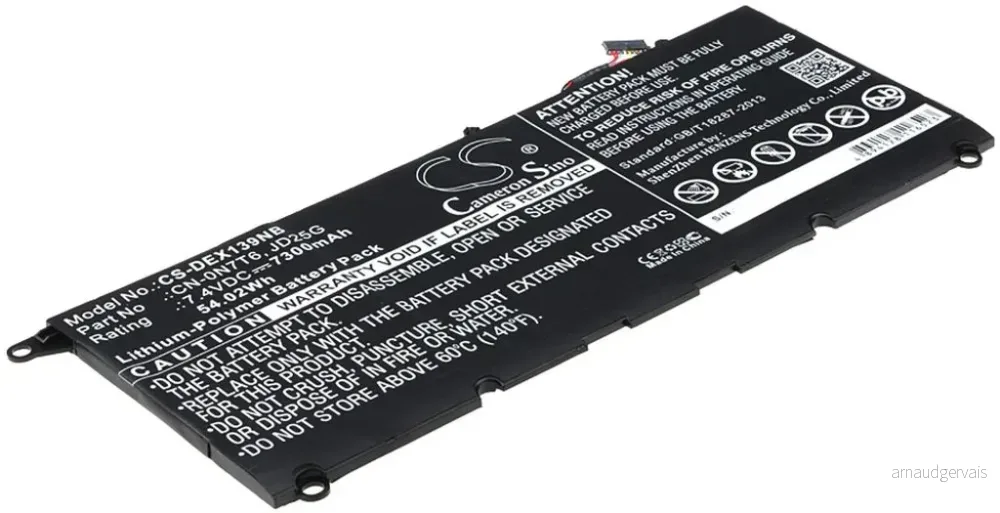 Batteri til Dell XPS 13D-9343-3708A, 7.4V, 7300 mAh v:4583709