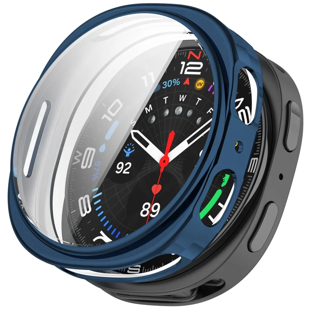 Samsung Galaxy Watch9 40mm TPU-deksel med skjermbeskytter – Marineblå v:7970903