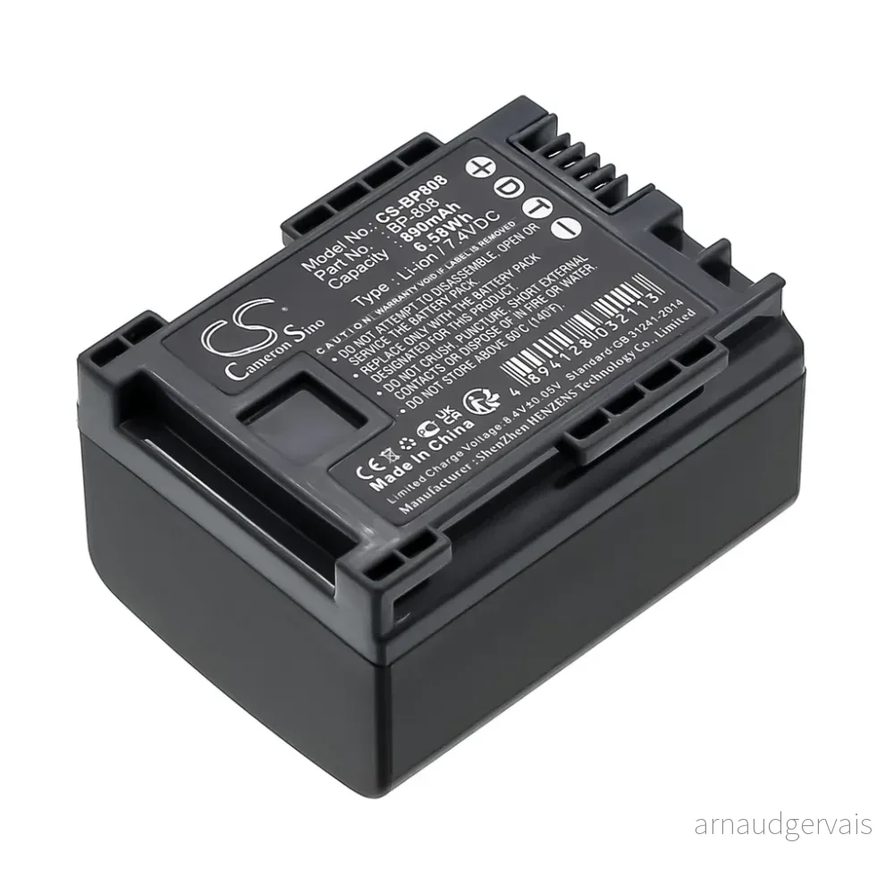 Batteri til Canon FS40, 7,2 (7,4)V, 890mAh v:9541803