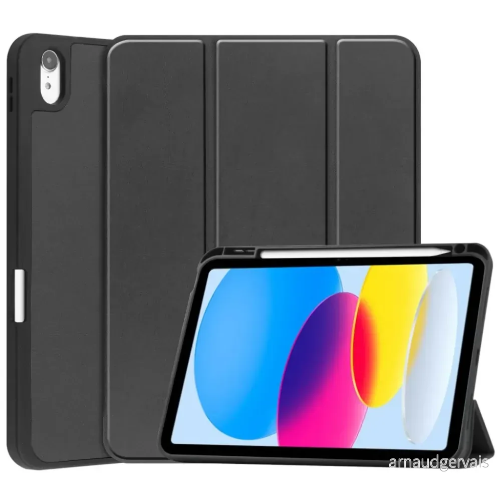 iPad A16 11" 2025 / 10. generasjon 10,9" 2022 Tri-Fold etui med pennerom – svart v:5898480 iPad A16 11" 2025 / 10. generasjon 10,9" 2022 Tri-Fold etui med pennerom – svart v:5898480