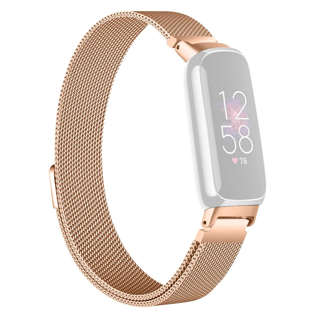 Fitbit Inspire 3 Klokkerem i rustfritt stål – Rose gull v:1377425