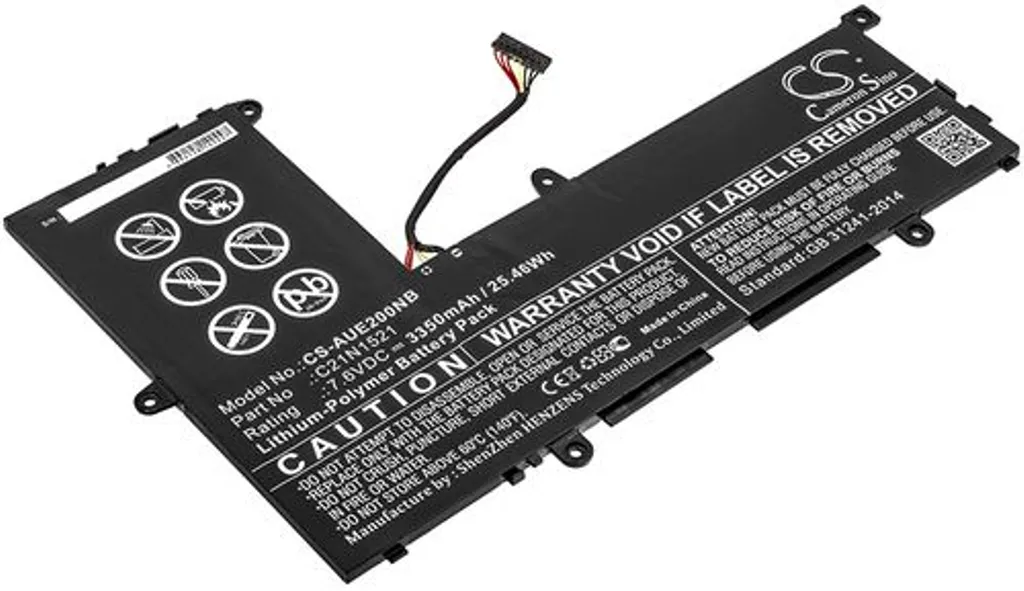 Batteri til Asus X206HA, 7,6V, 3350mAh v:3401791