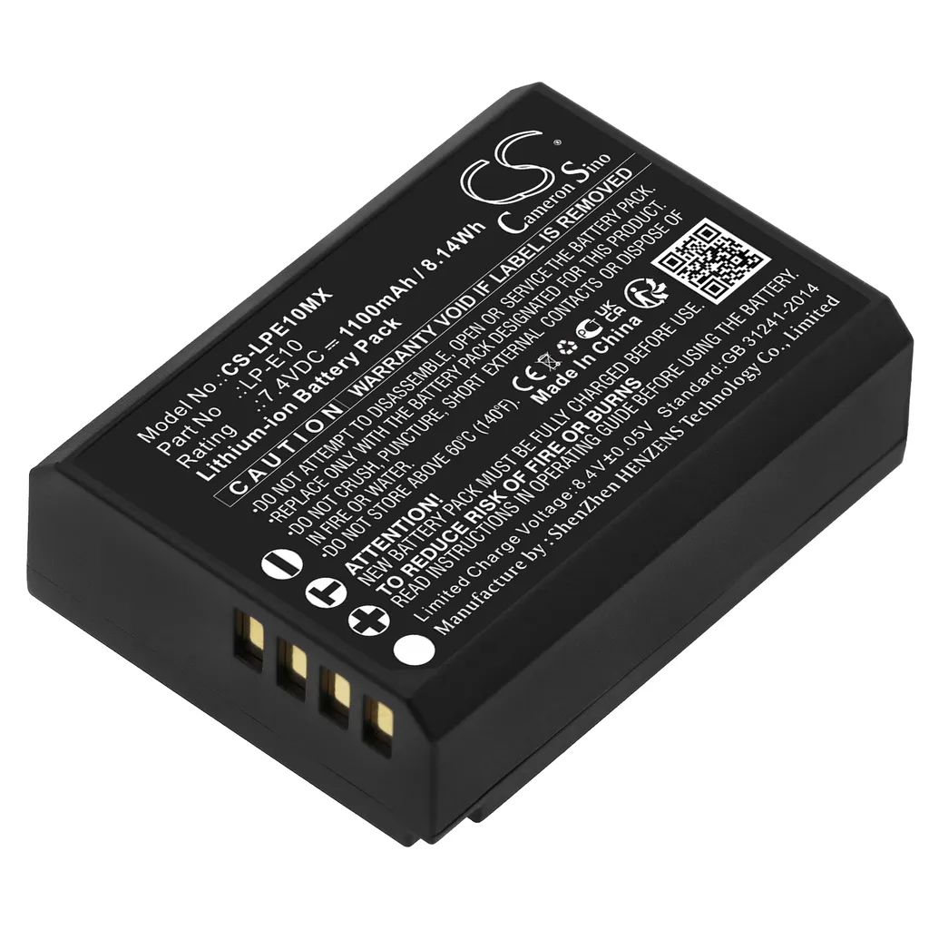 Batteri til EOS Kiss X70, 7.4V, 1100mAh v:8026982