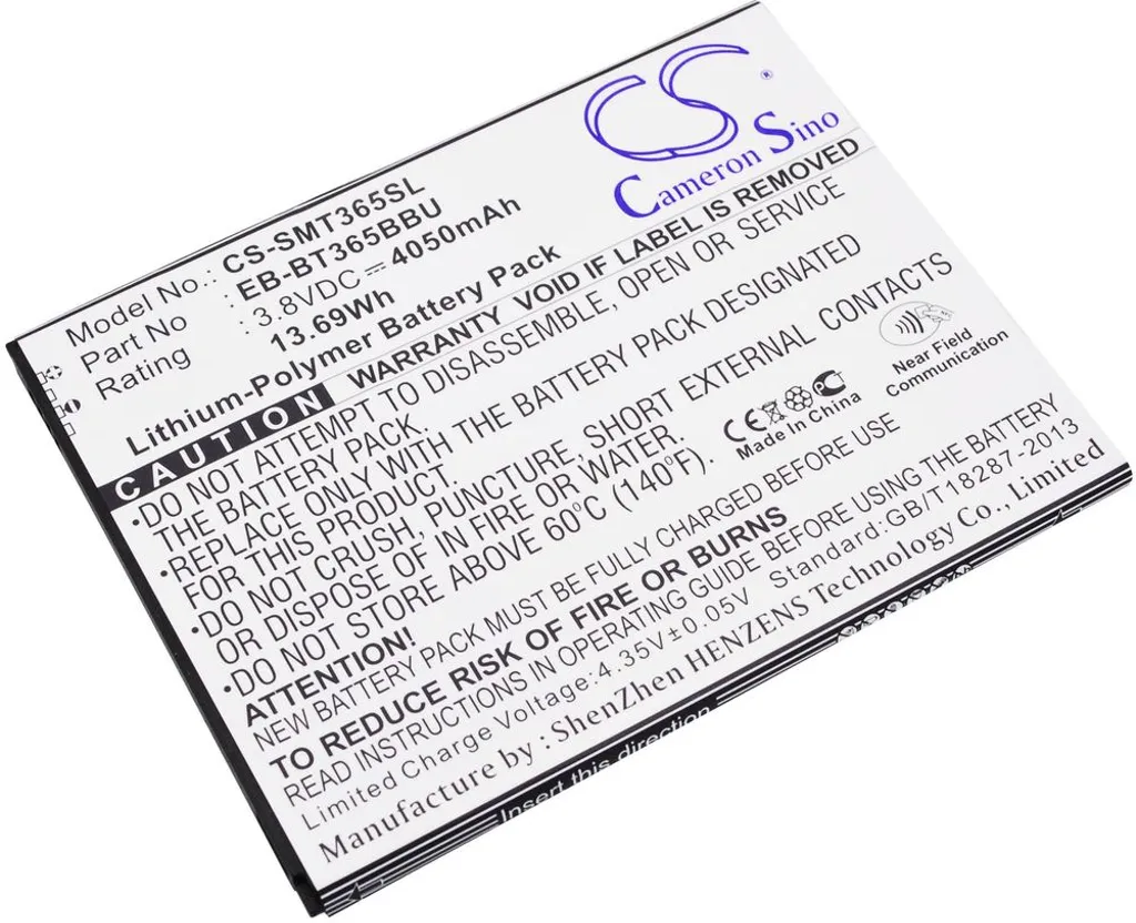 Batteri til Samsung Galaxy Tab Active 4G, 3.8V, 4050 mAh v:6434146
