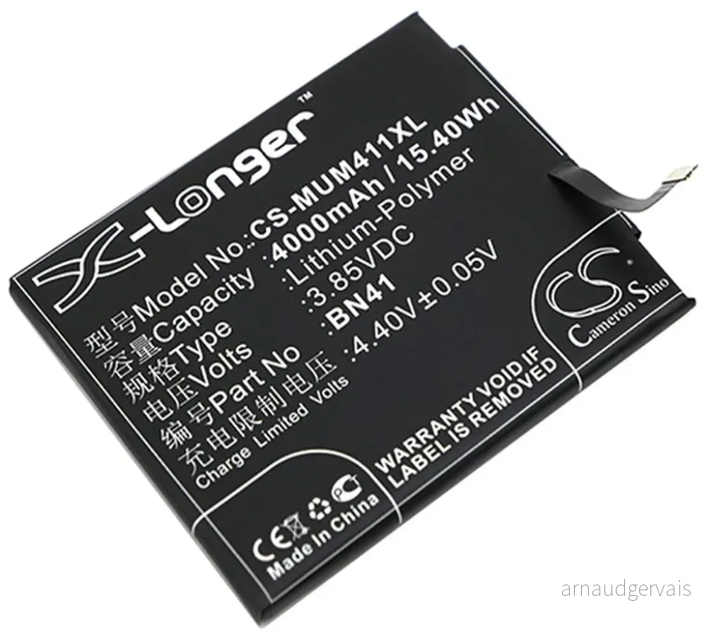 Batteri til Xiaomi Redmi Note 4, 3.85V, 4000 mAh v:5602122
