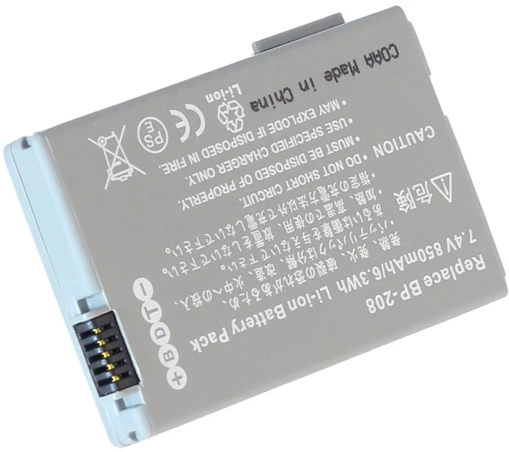 Batteri til Canon DC201, 7.2V (7.4V), 850 mAh v:3849045