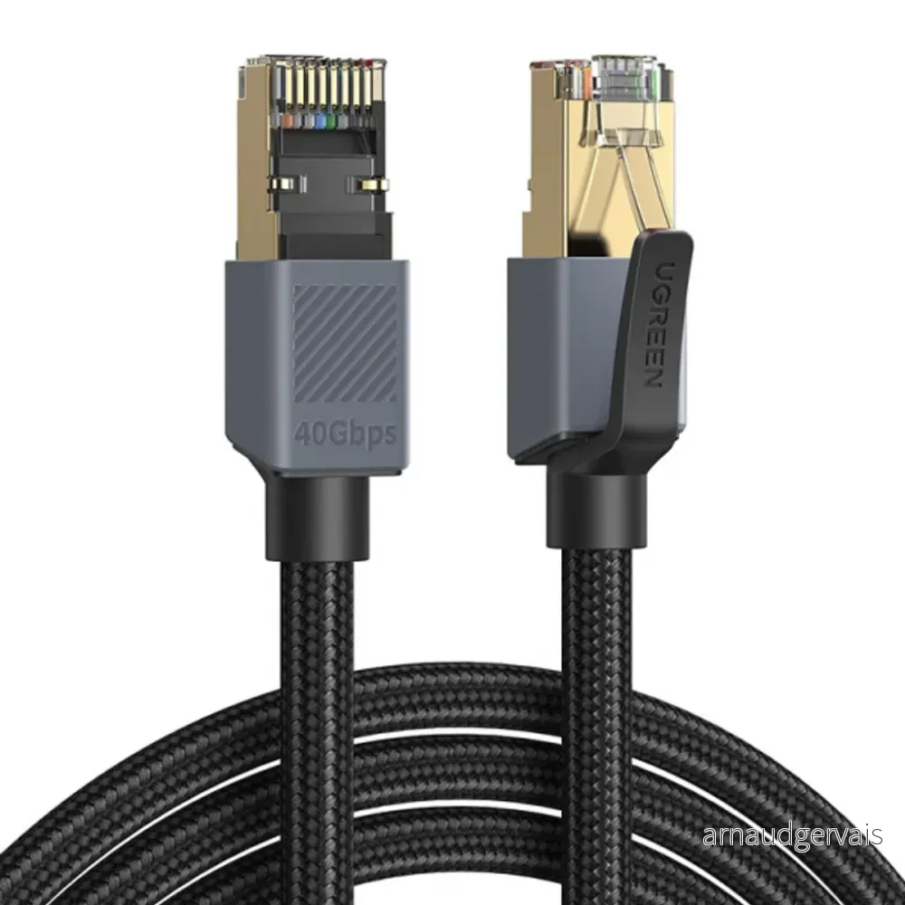 UGREEN NW343 nettverkskabel Cat8 3m – svart v:3690457 UGREEN NW343 nettverkskabel Cat8 3m – svart v:3690457