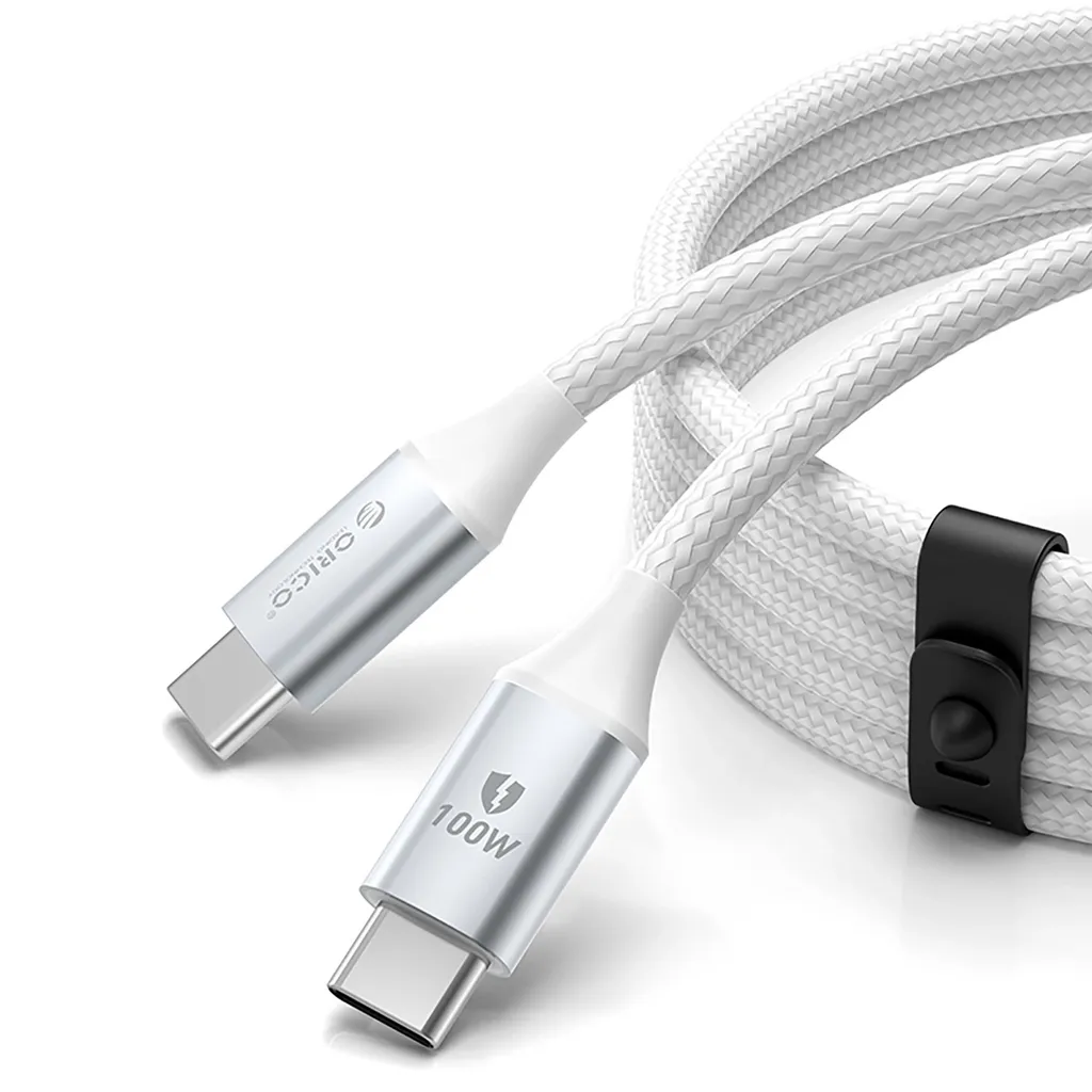 Orico USB-C til USB-C-kabel 100W 5A PD, 1m – Hvit v:6367773
