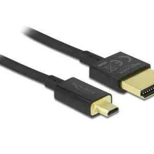 Delock Høyhastighets HDMI til Micro HDMI-kabel med Ethernet 3D 4K, 2m v:8642893