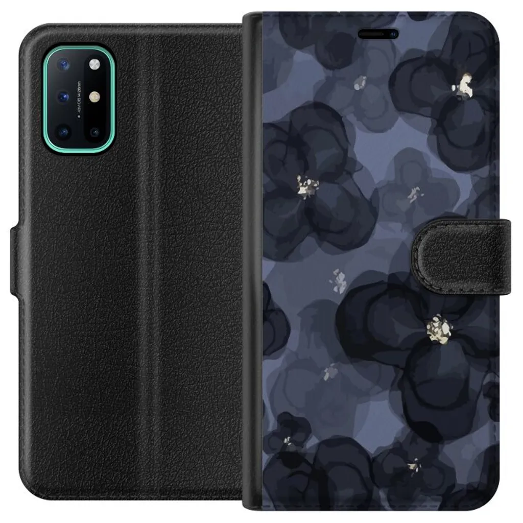 OnePlus 8T Sort Lommebokdeksel Blomsteräng v:9932086