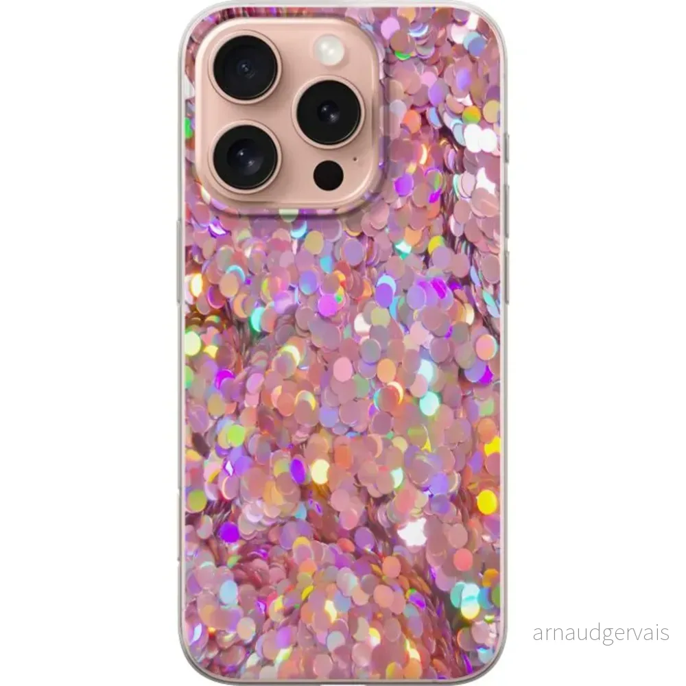 Apple iPhone 16 Pro Gjennomsiktig Telefondeksel Glitter v:4346638