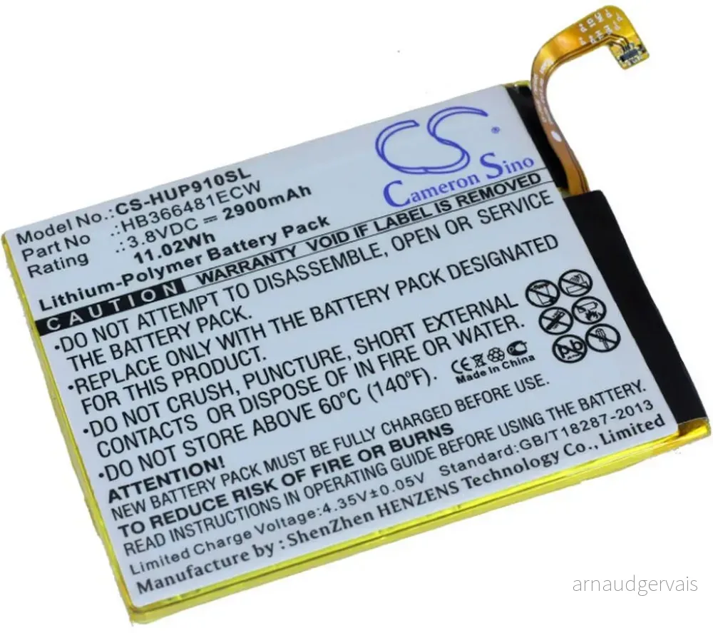 Batteri til Huawei ANE-L21, 3.8V, 2900 mAh v:9514263