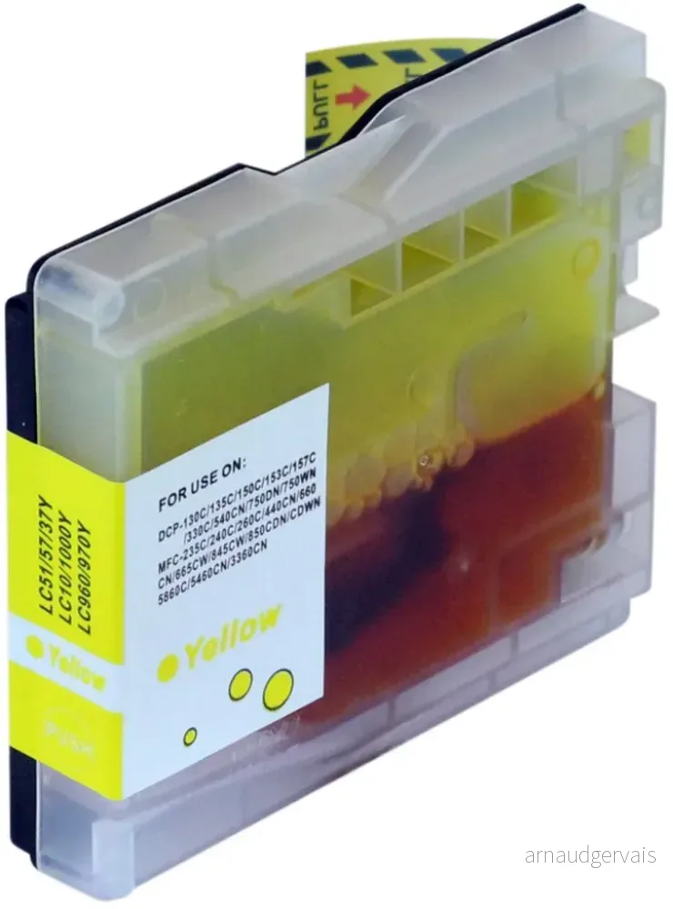 Kompatibel med Brother DCP 770CW blekkpatron, 15ml, gul v:2105010