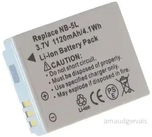 Batteri til Canon Digital IXUS 860 IS, 3.6(3.7V), 1120 mAh v:2475019