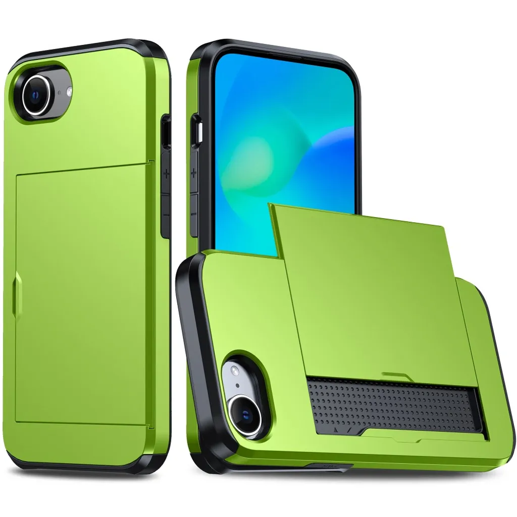 iPhone 17e/16e Deksel med kortholder – Grønn v:7829460