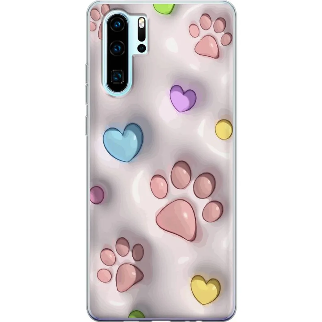 Huawei P30 Pro Gjennomsiktig Telefondeksel Fluffiga Tassar v:2561749