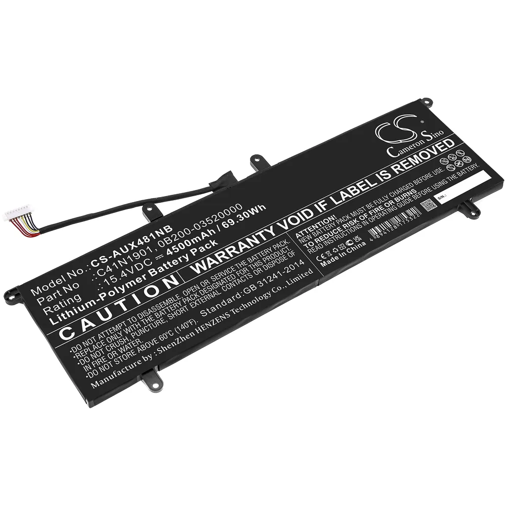 Batteri til Zenbook Duo UX481FL-HJ113TS, 15.4V, 4500mAh v:9478340