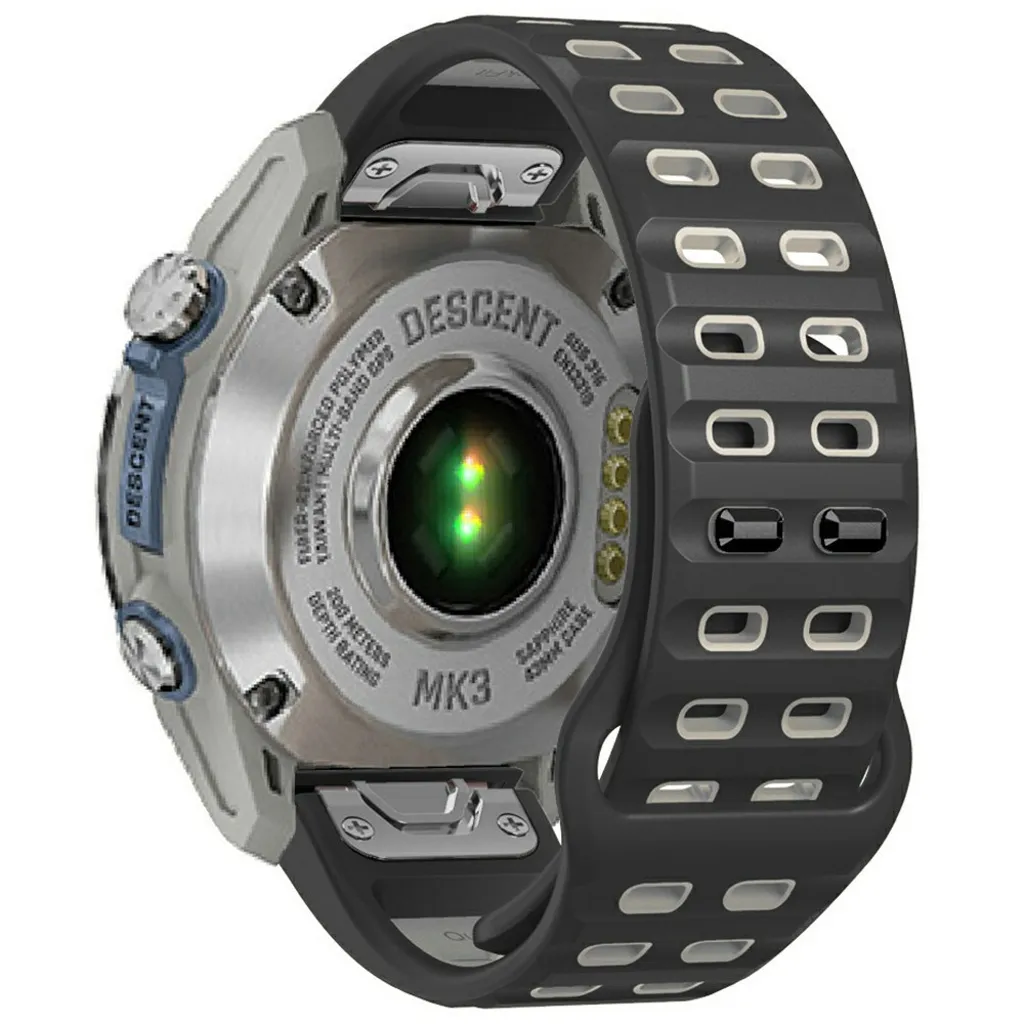 Garmin Fenix 8/E 47mm etc. Tofarget Klokkereim i silikon – Grå v:2562124