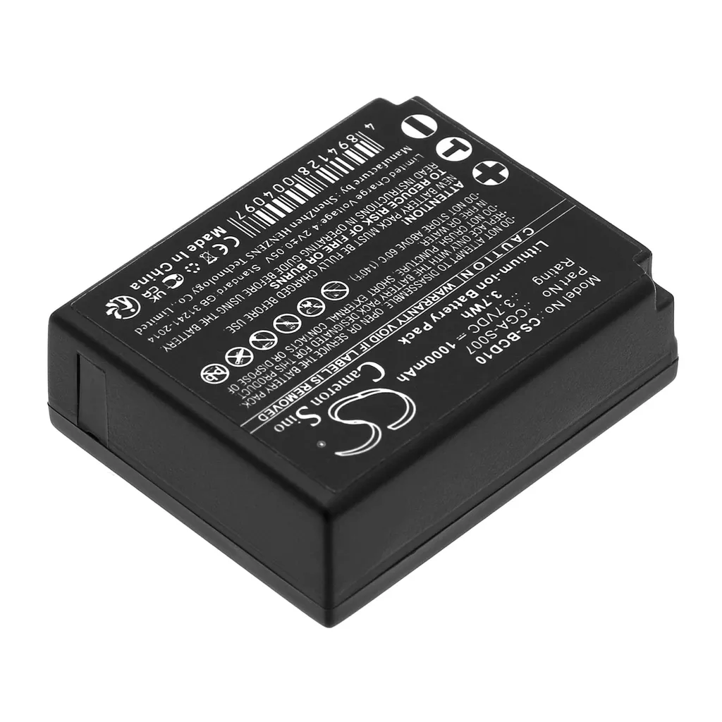Batteri til CGA-S007A/B for Panasonic, 3,7V, 1000mAh v:8912080
