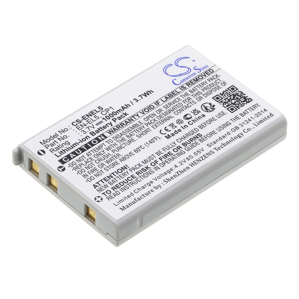 Batteri til Nikon Coolpix P90, 3,7V, 1000mAh v:8701365