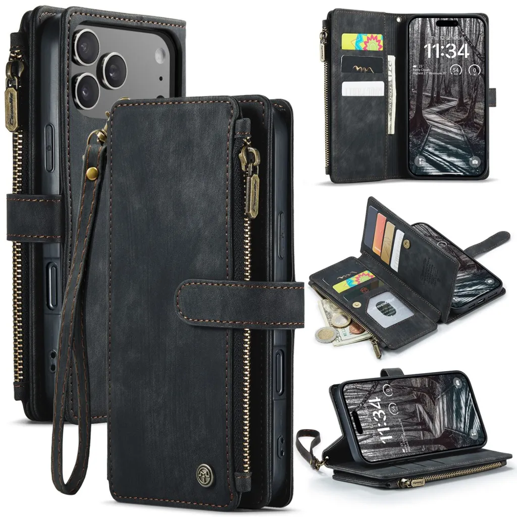 CASEME iPhone 18 Pro Max/17 Pro Max Lommeboketui – Svart v:7791799 CASEME iPhone 18 Pro Max/17 Pro Max Lommeboketui – Svart v:7791799