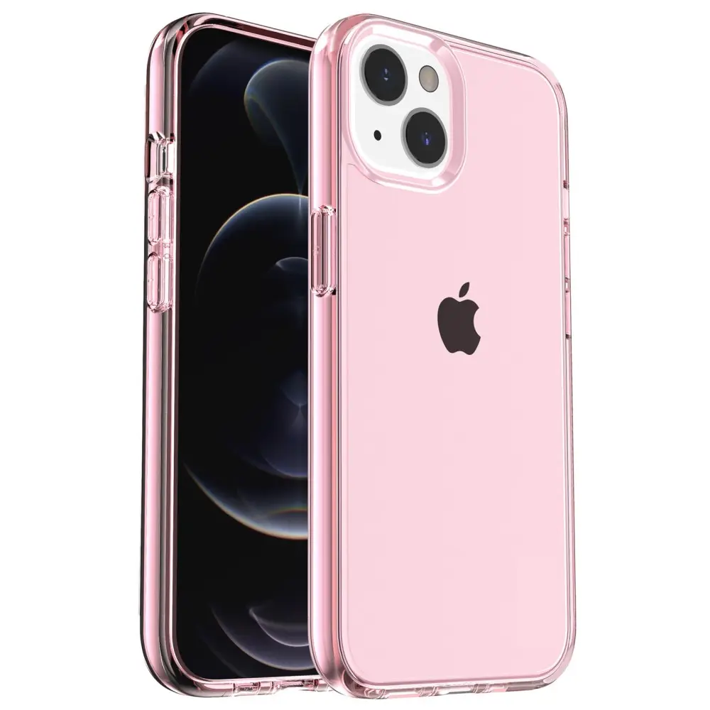 Anti-scratch Phone Deksel Til iPhone 14 – Transparent Pink v:2417908