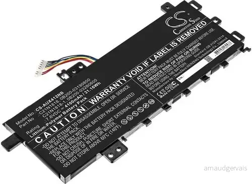 Batteri til Asus VivoBook 15 X512FL-0348B8265U, 7,6V, 4100mAh v:6289891
