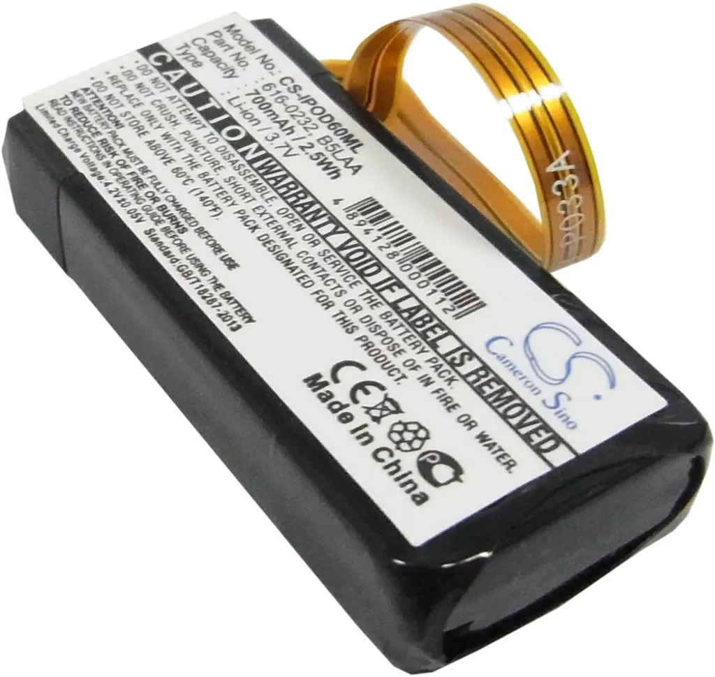 Batteri til Apple iPOD Video 80G, 3.7V, 700 mAh v:2576539