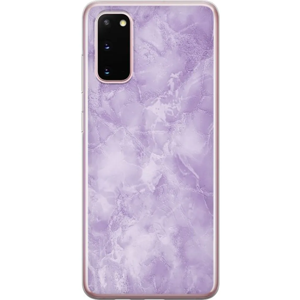 Samsung Galaxy S20 Gjennomsiktig Telefondeksel Lila marmor v:1756230