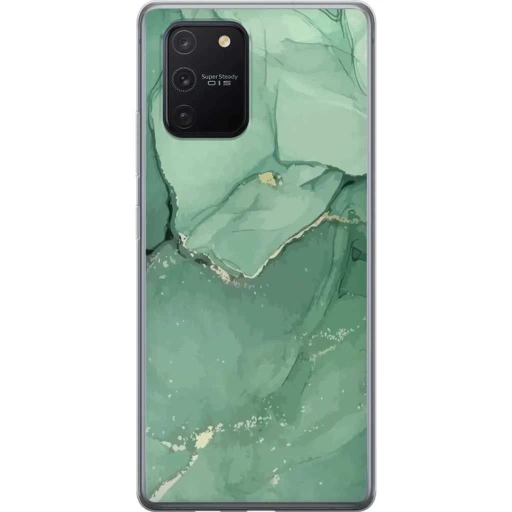 Samsung Galaxy S10 Lite Gjennomsiktig Telefondeksel Grön Marmor v:7698669