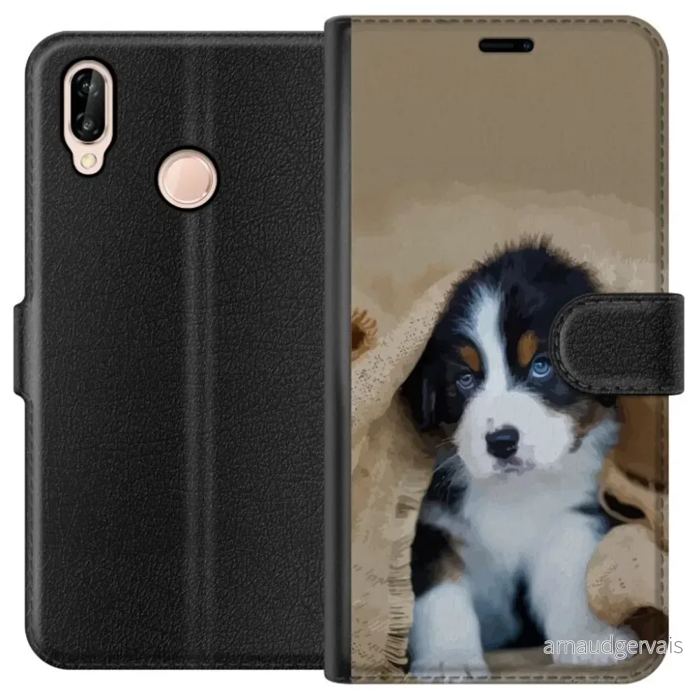 Huawei P20 lite Sort Lommebokdeksel Valp v:2783761