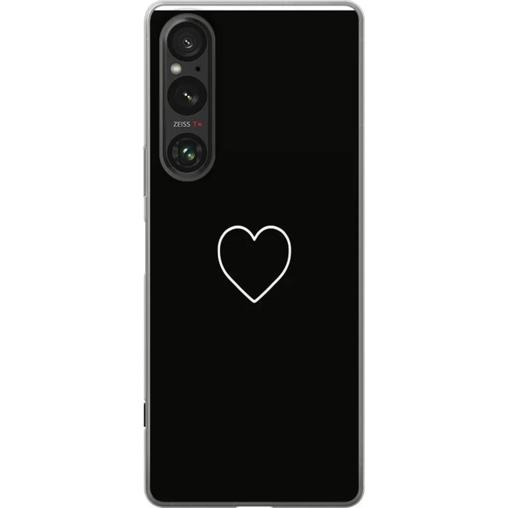 Sony Xperia 1 VI Gjennomsiktig Telefondeksel Hjärta v:5851004