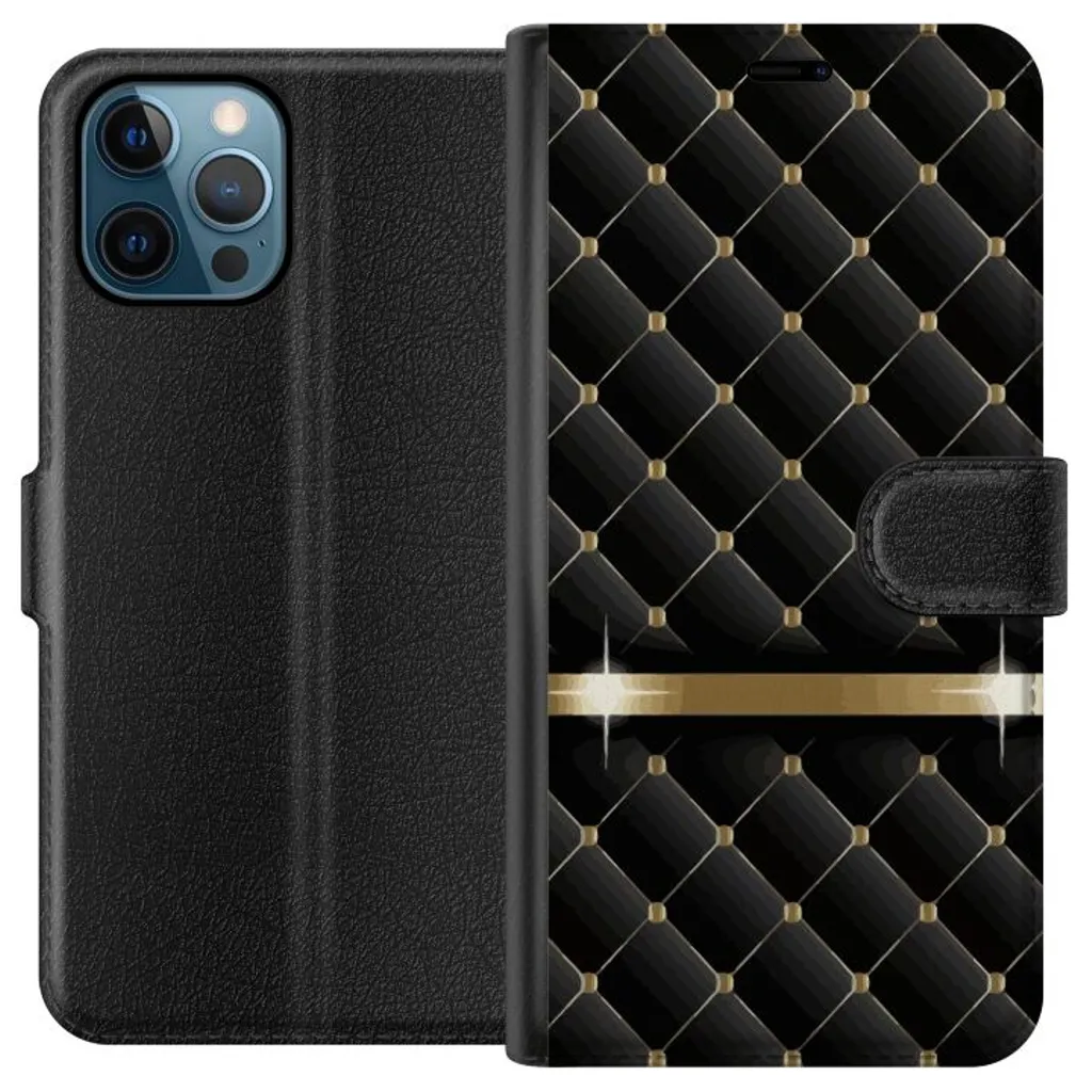 Apple iPhone 12 Pro Sort Lommebokdeksel Lyxigt v:2190553