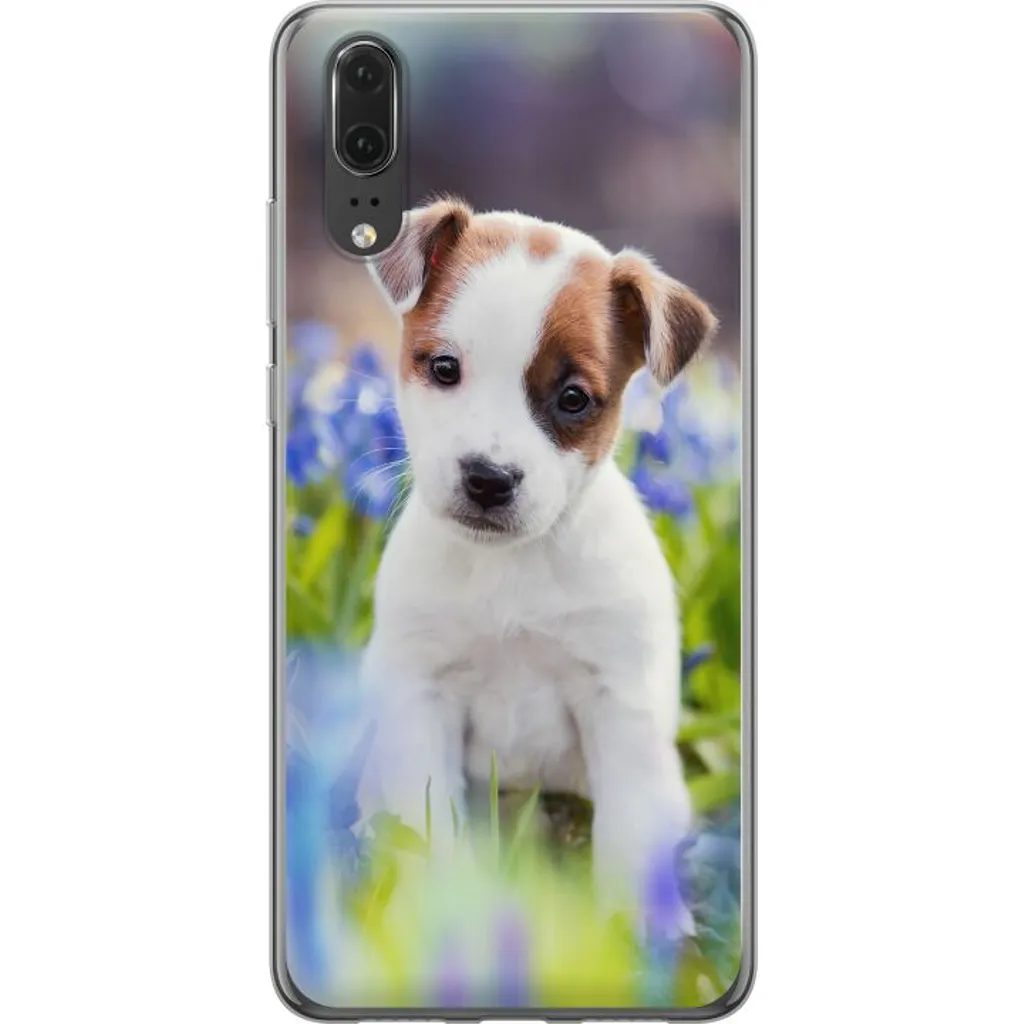 Huawei P20 Gjennomsiktig Telefondeksel Hundvalp v:5576933