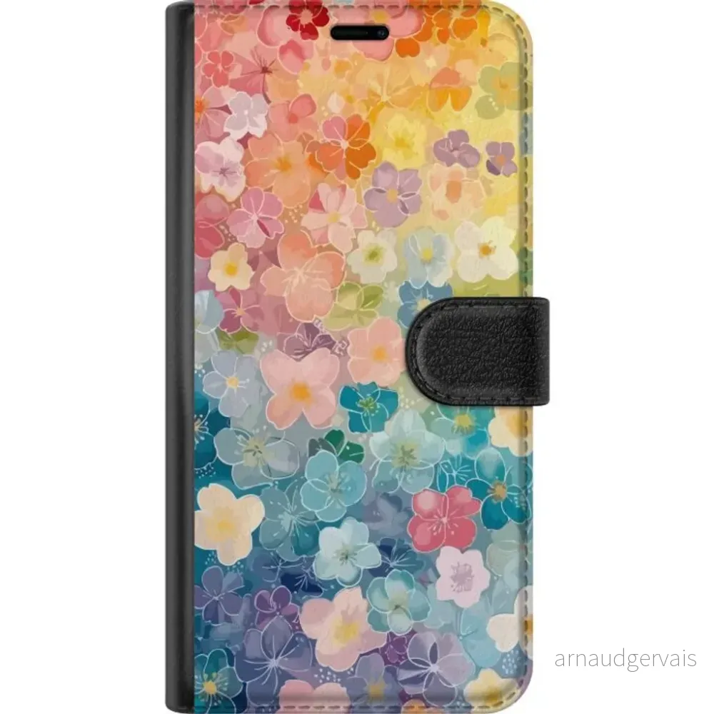 Xiaomi 13T Pro Sort Lommebokdeksel Miniatyrblommor v:7050700