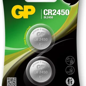 GP Coincellebatteri CR2450 3V Safety Seal – 2-pak v:5090754 GP Coincellebatteri CR2450 3V Safety Seal – 2-pak v:5090754