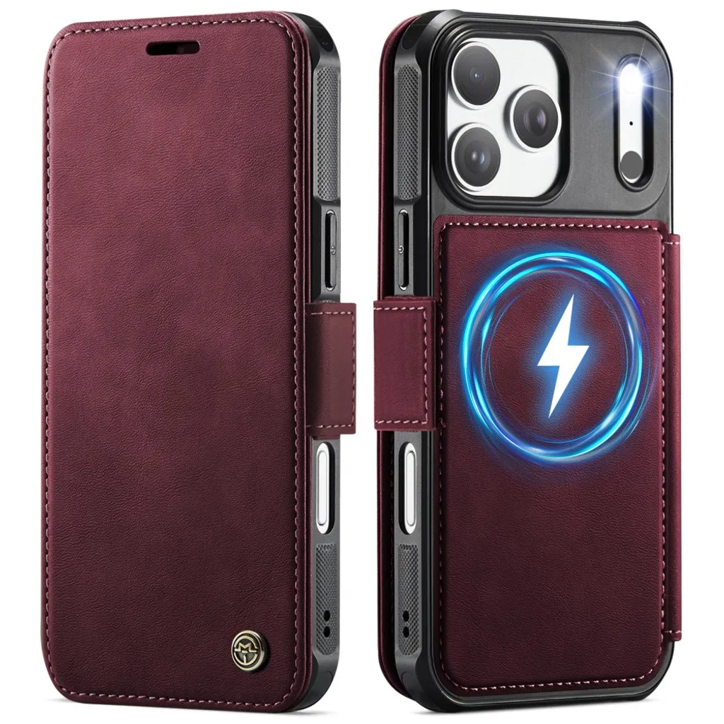 CASEME iPhone 18 Pro/17 Pro MagSafe lommeboketui RFID – Rød v:5086624 CASEME iPhone 18 Pro/17 Pro MagSafe lommeboketui RFID – Rød v:5086624