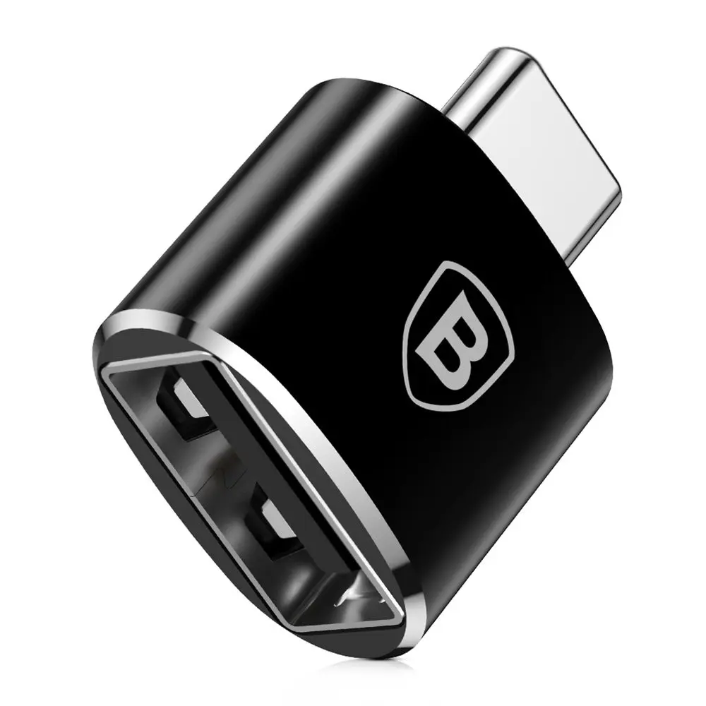 Baseus Adapter USB-A hunn til USB-C hann OTG – Svart v:8276157