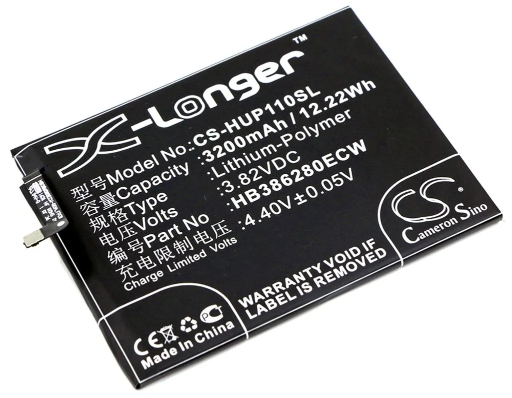 Batteri til HB386280EBC for Huawei, 3,82V, 3200mAh v:9499280