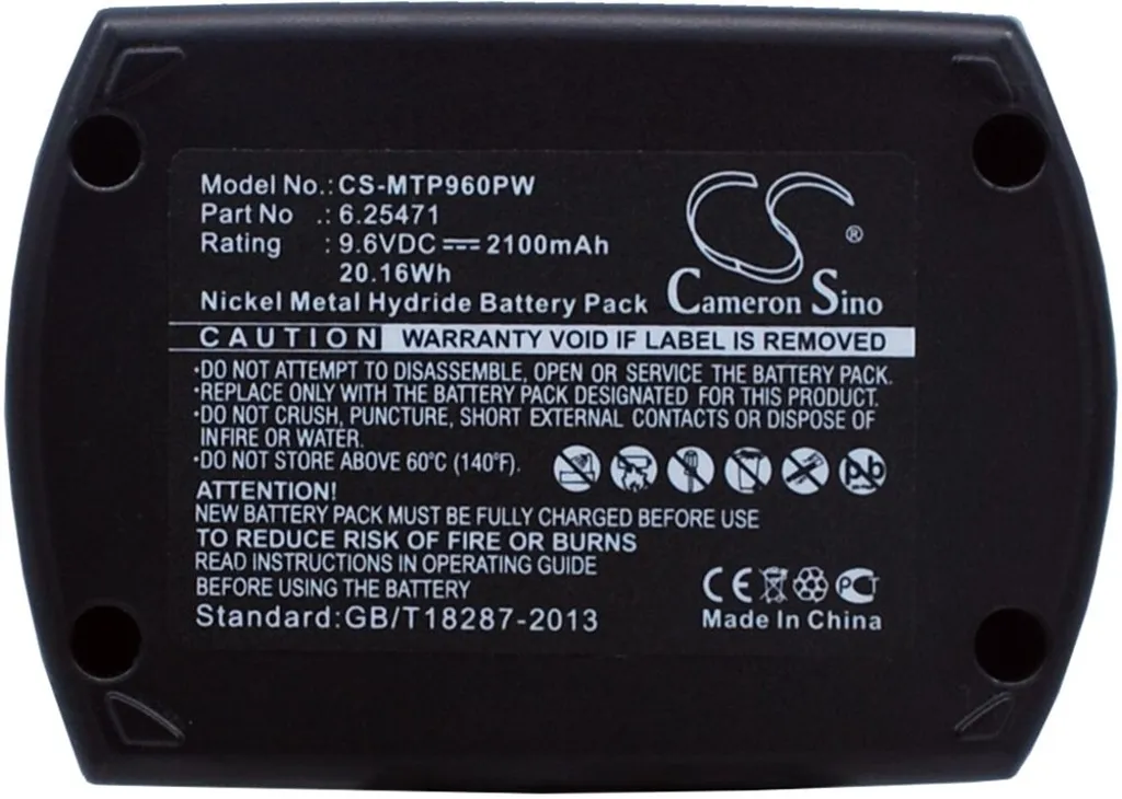 Batteri til Metabo BS 9.6, 9.6V, 2100 mAh v:3080825