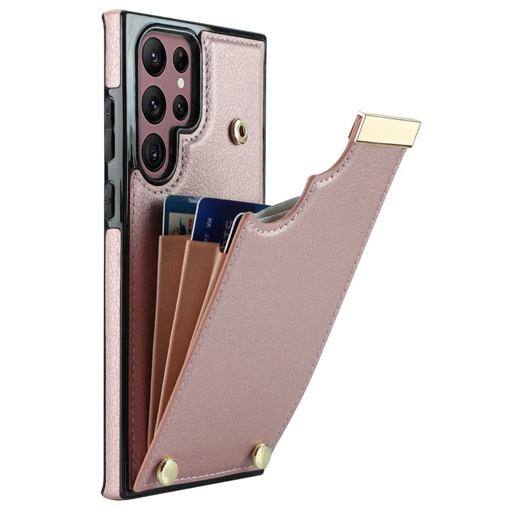 Samsung Galaxy S24 Ultra kortholderDeksel – rosa gull v:4384404