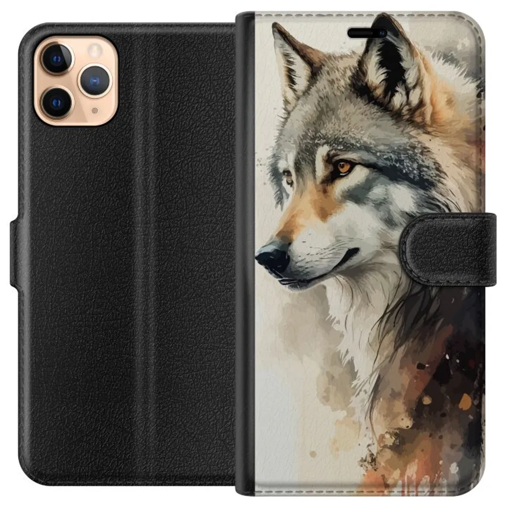 Apple iPhone 11 Pro Max Sort Lommebokdeksel Varg v:8835748
