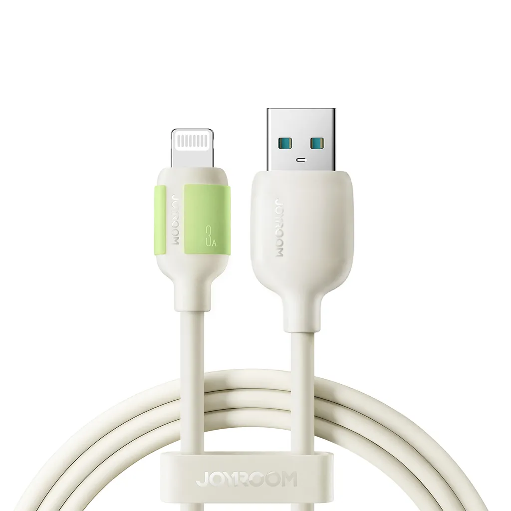 Joyroom 3A hurtigladekabel USB-A til Lightning, 1,2m – Beige v:9840157 Joyroom 3A hurtigladekabel USB-A til Lightning, 1,2m – Beige v:9840157