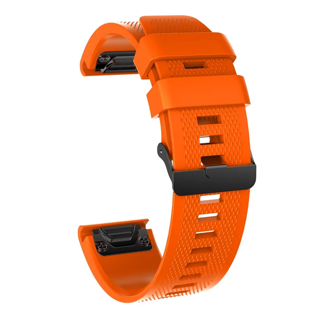 Garmin Fenix ​​​​​​5X/5X Plus/3/3 HR Klokkereim med Svart Spenne – Oransje v:4202722