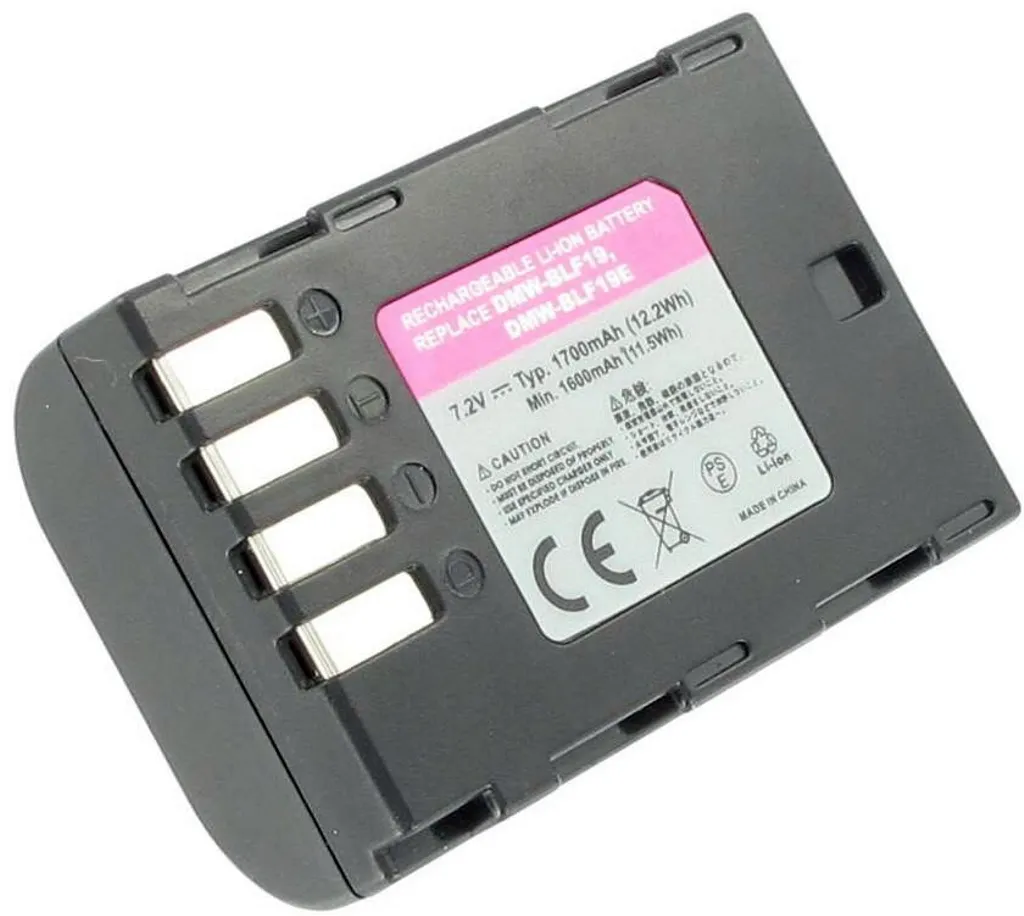 Batteri til DMW-BLF19 erstatningsbatteri v:8356572