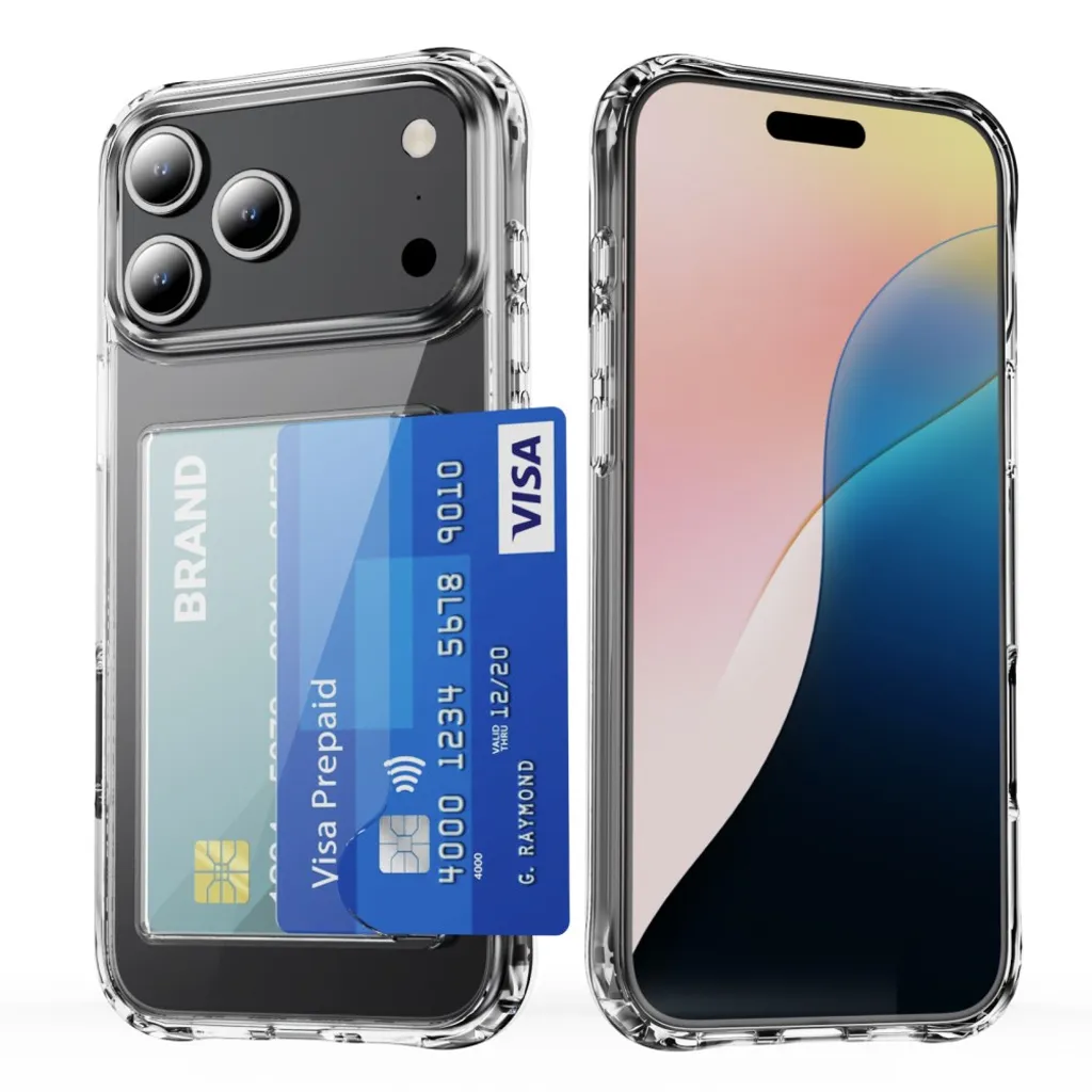 iPhone 18 Pro Max/17 Pro Max Deksel Kortholder – Gjennomsiktig v:3898160