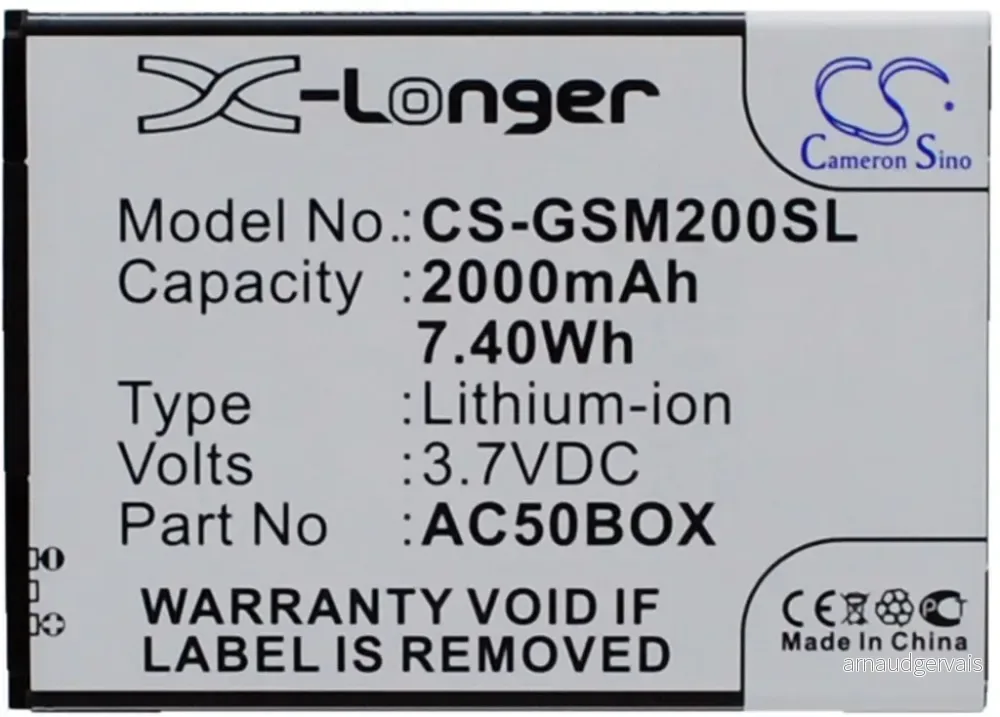 Batteri til Arcmoile Velocity, 3.7V, 2000 mAh v:7566647