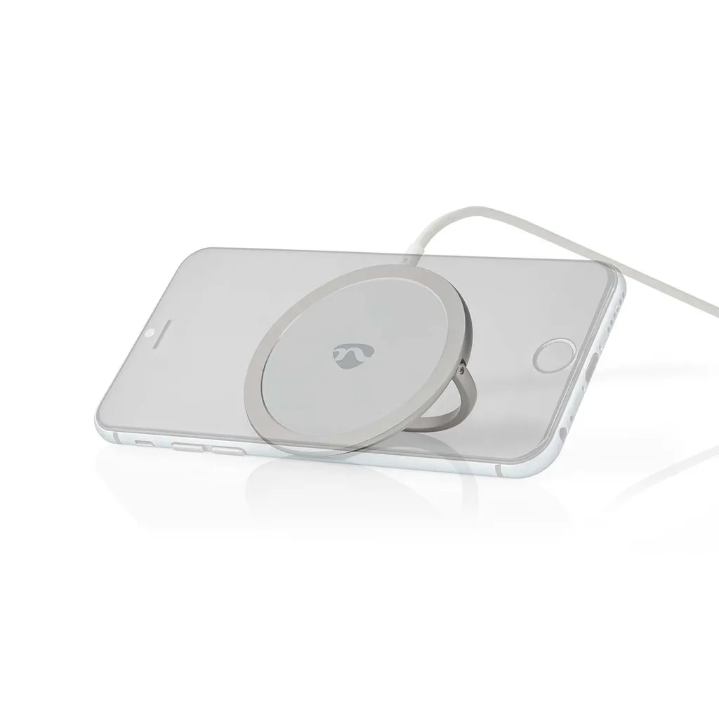 Nedis trådløs lader med stativ, 15W, 1m – Hvit v:3323639