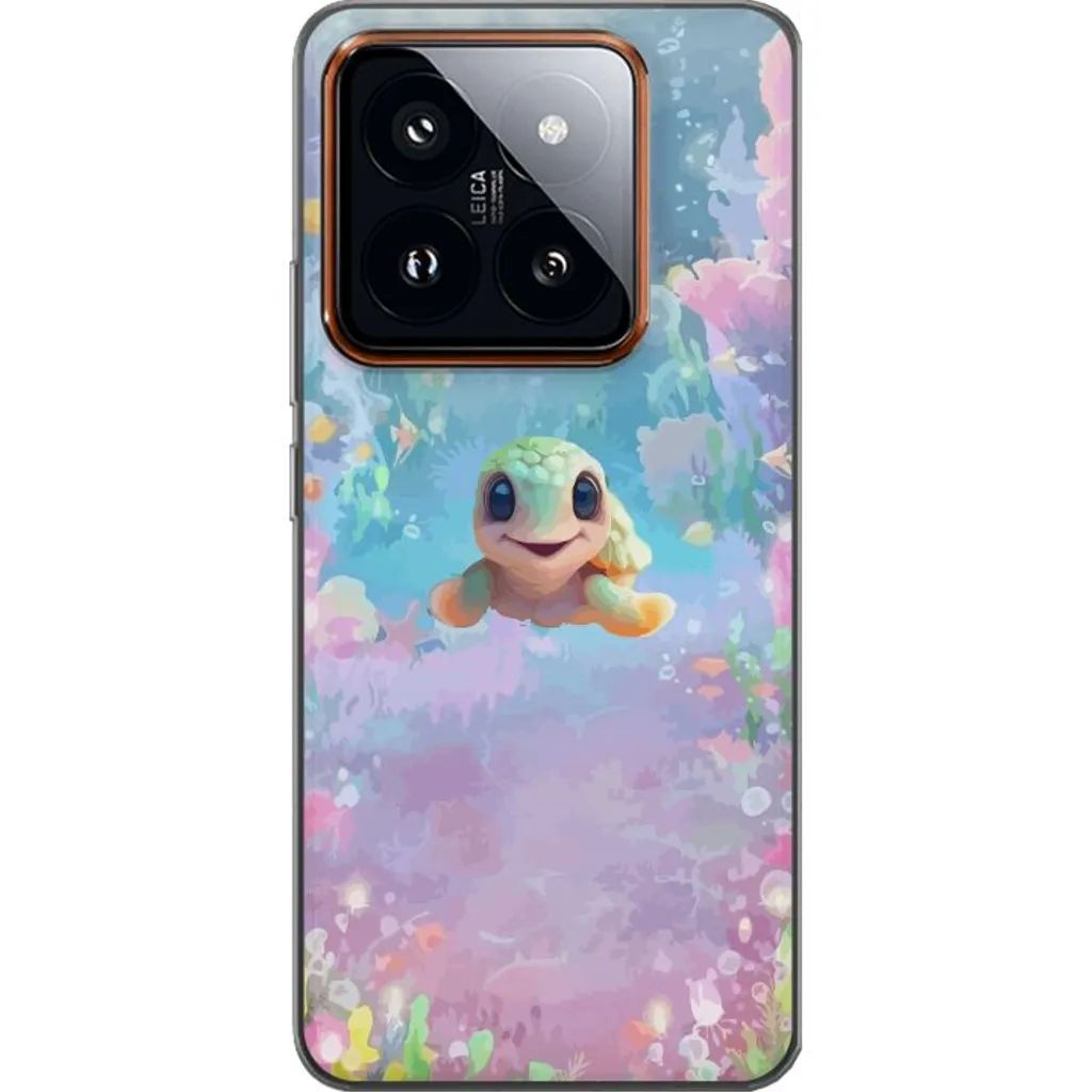 Xiaomi 14 Pro Gjennomsiktig Telefondeksel Glad Sköldpadda v:2519205